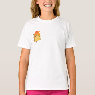 Camiseta Ilustração de Personagem Taco Sorridente Feliz