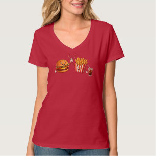 Camiseta Ilustração de Personagens Fofos e Kawaii de Amigos
