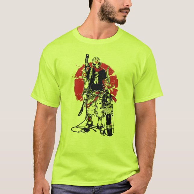 Camiseta Ilustração de pessoa com skate (Frente)