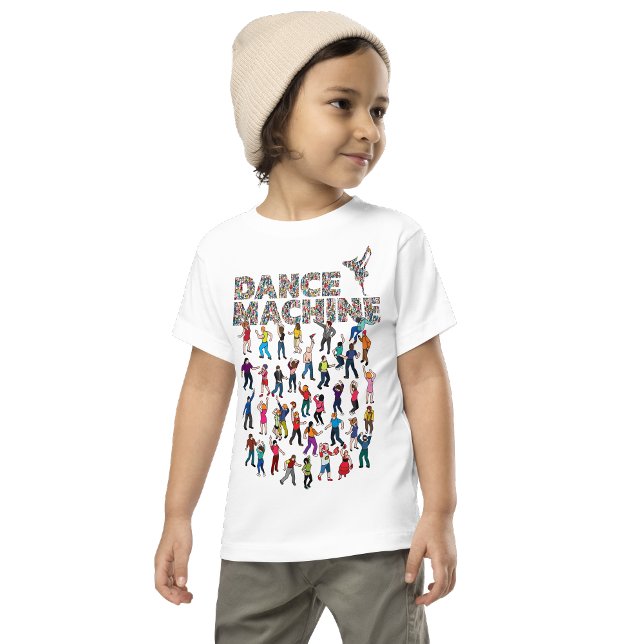 Camiseta Ilustração de Pessoas coloridas da máquina de danç (White)