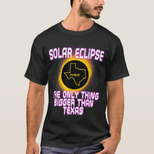 Camiseta Ilustração de Piada do Eclipse Solar Total do Texa