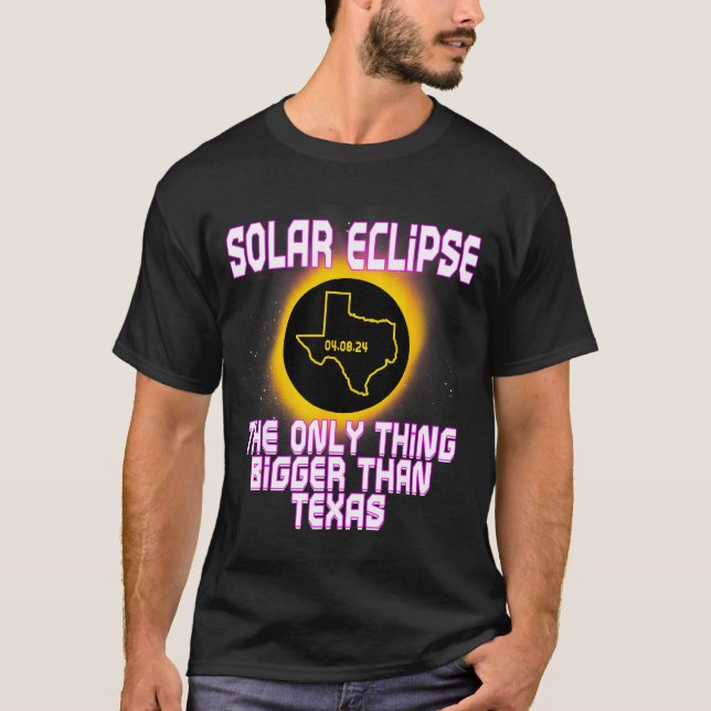 Camiseta Ilustração de Piada do Eclipse Solar Total do Texa (Frente)