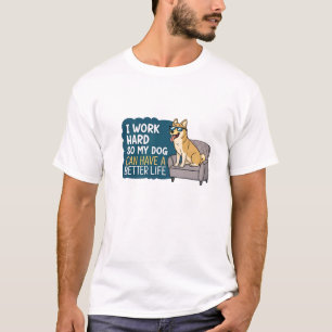 Camiseta Ilustração de Poltrona com Citação Divertida de Ca