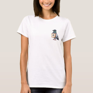 Camiseta Ilustração de Pombo na Cool Street Usando Óculos d