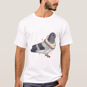 Camiseta Ilustração de pombo-pão