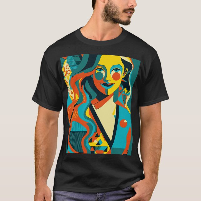 Camiseta ilustração de pop art (Frente)