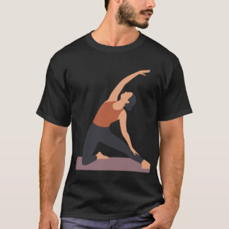 Camiseta Ilustração de pose de guerreiro reverso de ioga vi