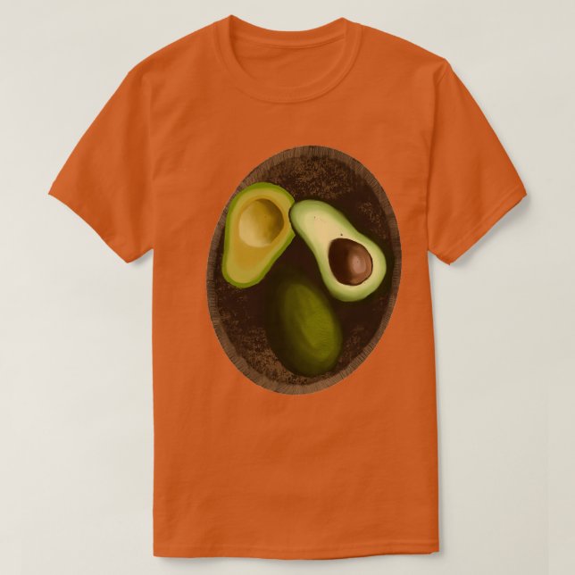 Camiseta Ilustração de presente de amante do abacate (Frente do Design)