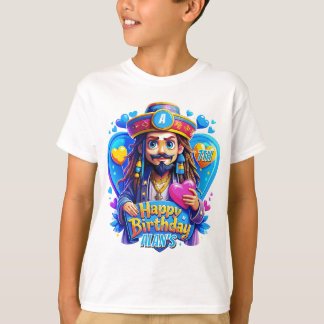 Camiseta Ilustração de presentes de aniversário pirata colo