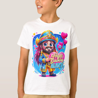 Camiseta Ilustração de presentes do Capitão Birthday Kids