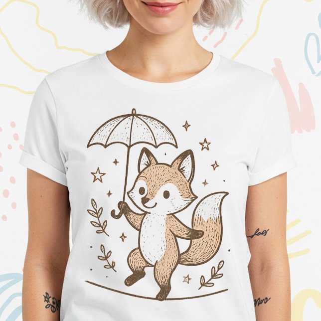 Camiseta Ilustração de Raposa Vintage (Criador carregado)