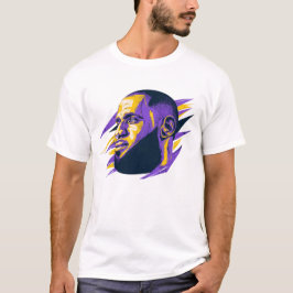 Camiseta Ilustração de Retrato Estilizado de LeBron James