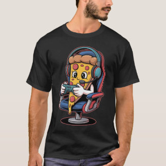 Camiseta Ilustração de Roupas de Rua de Jogos de Pizza Dive