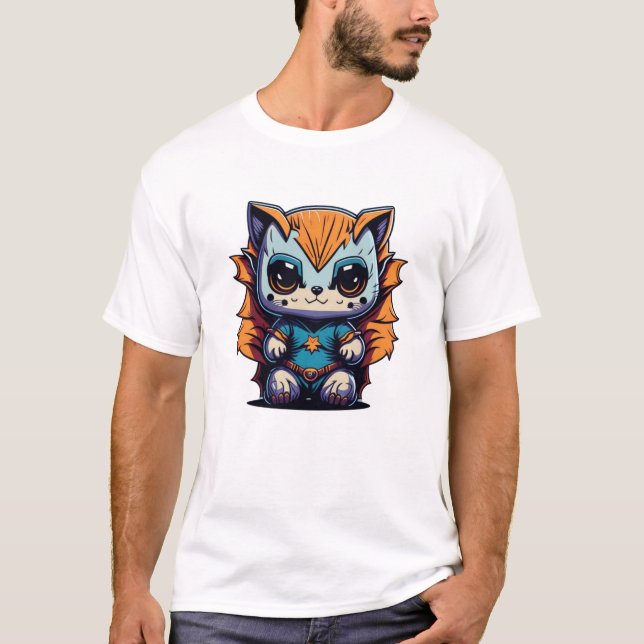 Camiseta Ilustração de Super-Herói de Bebês Magical (Frente)