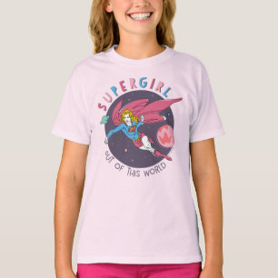 Camiseta Ilustração de Supergirl Voando para Cima