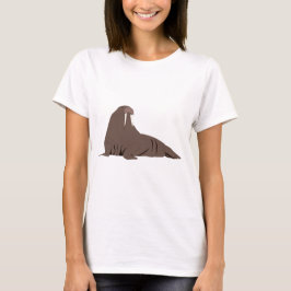 Camiseta Ilustração de T-Shirt em Cute Walrus