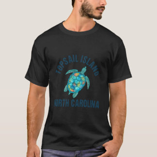 Camiseta Ilustração de Tartaruga Marinha na Praia da Ilha T