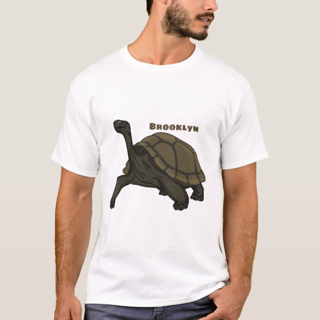Camiseta Ilustração de tartaruga terrestre das Galápagos (Frente)