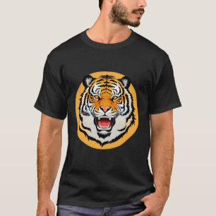 Camiseta Ilustração de Tigre Poderoso