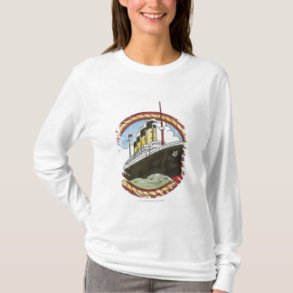 Camiseta Ilustração de titânico