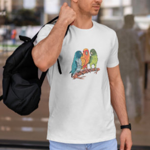 Camiseta Ilustração de Três Partes