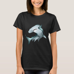 Camiseta Ilustração de Tubarão-Martelo Grande - O Poderoso