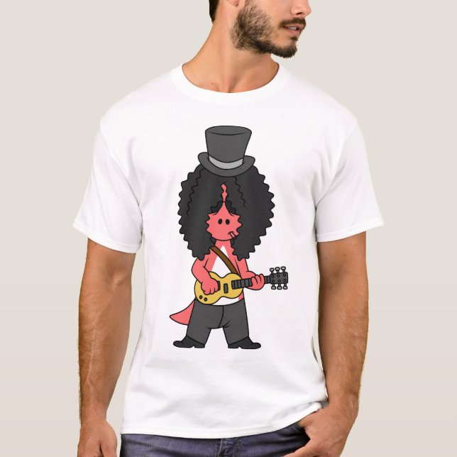 Camiseta Ilustração De Um Allosauro Vestido Como Estrela De (Frente)