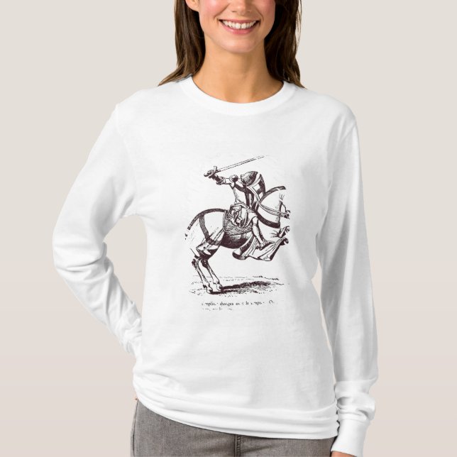 Camiseta Ilustração de um cavaleiro Templar (Frente)