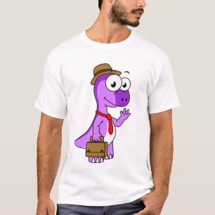 Camiseta Ilustração De Um Empresário Paquicéfalossauro.