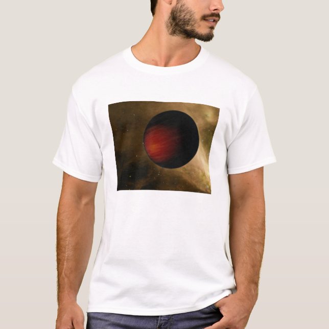 Camiseta Ilustração de um Júpiter quente chamado HD 149026b (Frente)