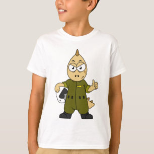 Camiseta Ilustração De Um Piloto De Jato De Allosaurus.
