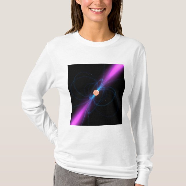 Camiseta Ilustração de um pulsar (Frente)