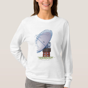 Camiseta Ilustração de um telescópio de rádio