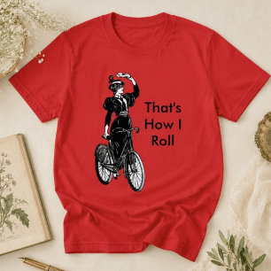 Camiseta Ilustração de uma senhora vitoriana vintage em bic