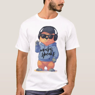 Camiseta ilustração de urso legal,