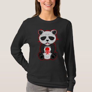Camiseta Ilustração de Urso Panda Caveira de Açúcar