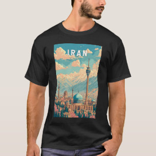 Camiseta Ilustração de viagem ao Irã vintage