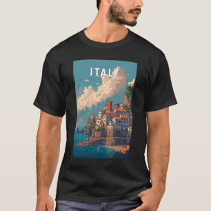 Camiseta Ilustração de Viagem Arte Vintage Itália