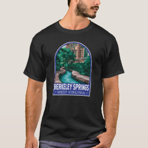 Camiseta Ilustração de Viagem Berkeley Springs West Virgini