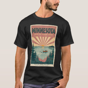Camiseta Ilustração de Viagem de Arte Vintage do Estado de