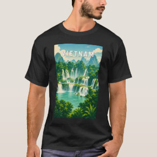 Camiseta Ilustração de viagem de arte vintage do Vietnã