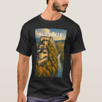 Ilustração de Viagem de Arte Vintage Eslováquia