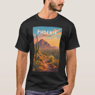 Camiseta Ilustração de Viagem de Arte Vintage Phoenix Arizo