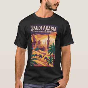 Camiseta Ilustração de viagem do deserto da Arábia Saudita