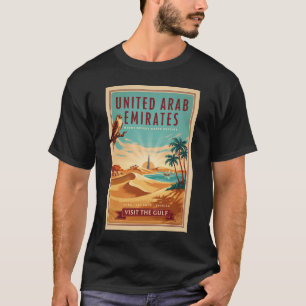 Camiseta Ilustração de viagem do deserto de Dubai dos Emira