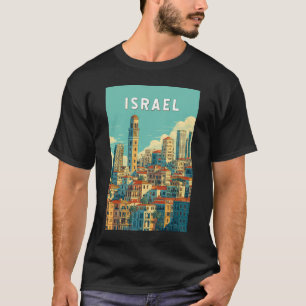 Camiseta Ilustração de viagem vintage de Israel