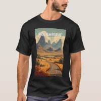 Ilustração de viagem vintage de Moçambique