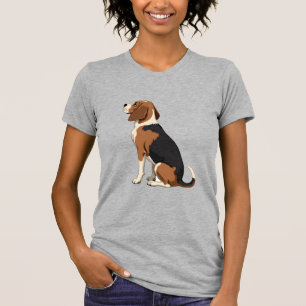 Camiseta Ilustração de Vista Posterior de Cachorro Beagle V