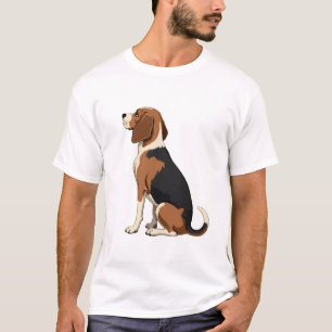 Camiseta Ilustração de Vista Posterior de Cachorro Beagle V