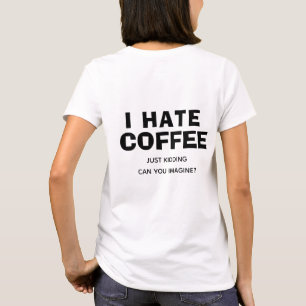 Camiseta Ilustração de Xícara de Floral Personalizada Prese